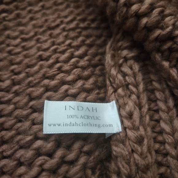 Indah Cayenne Warm Brown Knit Cardigan OS NWT - Picture 7 of 8